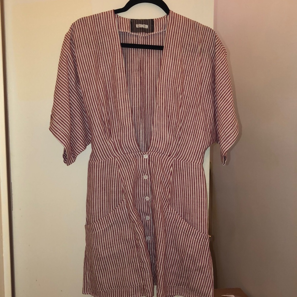 Reformation Plunge Neck Dress